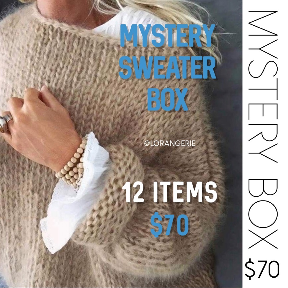 MYSTERY SWEATER BOX 12\$70